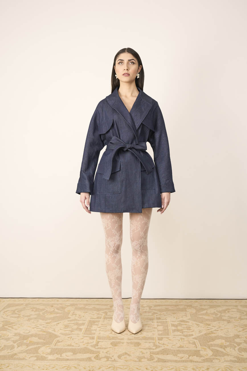 1. Blazer Denim Fronte